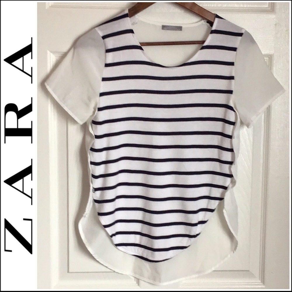 Zara Short Sleeve Hi-Low blouse